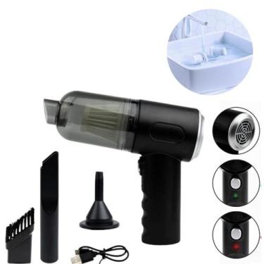 Imagem de Aspirador Portátil Automotivo Recarregável Premium 3 Em 1 Cor Preto - 