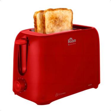 Imagem de Torradeira Elétrica 750w Kian To-100 Cor Vermelho, Bivolt