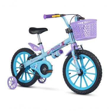 Imagem de Bicicleta Aro 16 Nathor Frozen Com Rodinhas Feminina