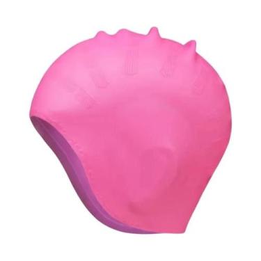 Imagem de Touca De Natação Unissex À Prova d'Água Em Silicone Flexível Com Alta 