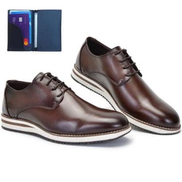 Imagem de Sapato Masculino Social Casual Derby Oxford Super Leve e Macio + Carte