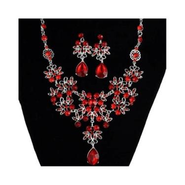 Imagem de Conjunto De Colar E Brincos De Casamento Com Design De Gota De Água, A