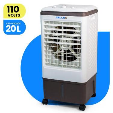 Imagem de Climatizador Portátil de Ar Frio 4 em 1 Zellox ZLX-20 110V, Cinza, 110