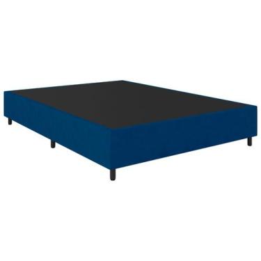 Imagem de Base Cama Box Casal Gazin 27x138x188cm Nevasca, Azul, Casal