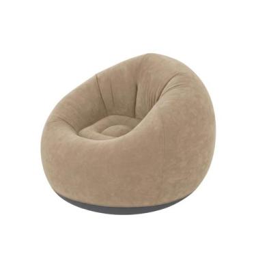 Imagem de Poltrona Puff Sofá Inflável Portátil Aveludado Descanso - CLICK HOUSE,