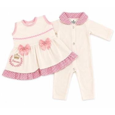 Imagem de Saída De Maternidade Menina C/ Acessórios Princesa Rosa - Cegonha Rebo