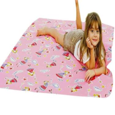 Imagem de Tapete Infantil Antiderrapante Pracinha Fadinha 130cmX100cm Júnior - T