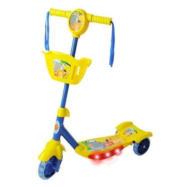 Imagem de Patinete Infantil 3 Rodas Floresta Divertida Luz e Som 6176 - DM Toys