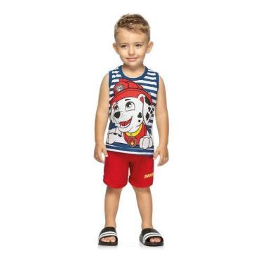 Imagem de Conjunto Infantil Menino Short Camiseta Patrulha Canina 1ao8 - ANJO DA