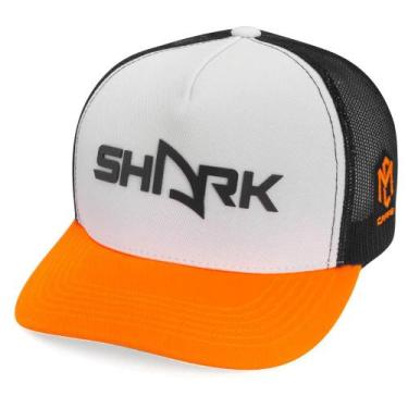 Imagem de Boné Shark Cappe Branco Laranja e Preto