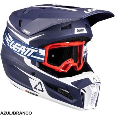 Imagem de Capacete Leatt 3.5 - Brinde Óculos 3.5 Vizion, Azul, Branco, 58