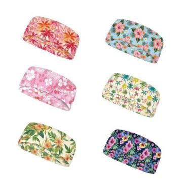 Imagem de Bandanas esportivas Forchrinse Hawaiian Palm Tree, conjunto de 6 mulhe