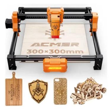 Imagem de Acmer S2 Laser Cnc 7w Máquina De Gravação E Corte 30x30cm
