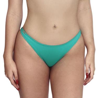 Imagem de Calcinha de Biquíni Fio Dental Tanguinha - Estigma, GG, Verde azulado