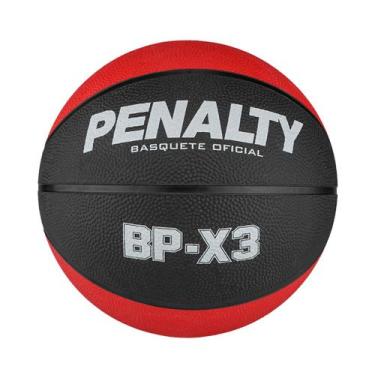 Imagem de Bola De Basquete Penalty BP-x3 NOVO MODELO ORIGINAL, Vermelho, Preto, 