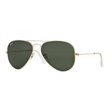 Imagem de Óculos de Sol Unissex Ray-Ban RB3025L L0205 58 Aviador, Dourado