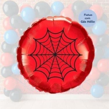 Imagem de Balão Metalizado Vermelho - Teia - 45cm x 45 cm - Animare - Valor Unit