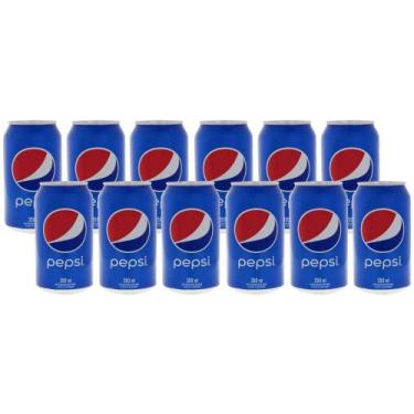 Imagem de Refrigerante Lata Pepsi Cola 12 Unidades - 350ml