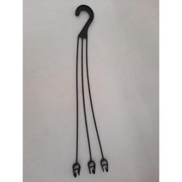 Imagem de Kit 20 Hastes Alças Preto Pendurador Para Vasos E Cuias Plantas 43cm -