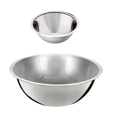 Imagem de Saladeira aço inox multiuso tigela linha premium bacia 2 und - Fratell