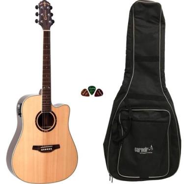 Imagem de Violão Folk Crafter HD700CEN Natural Brilhante Elétrico Tampo Sólido +