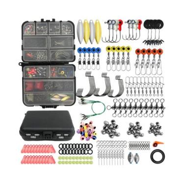 Imagem de Kit De Pesca Profissional 170-410 Peças: Caixa De Pesca Com Anzóis, Ch