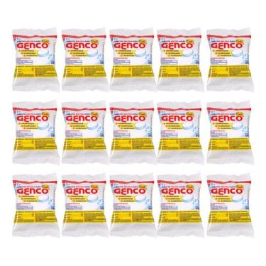Imagem de Kit 15 Cloros 200g para Piscina Tablete Múltipla Ação 3 em 1 Genco