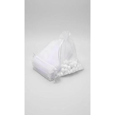 Imagem de Saquinhos Organza 10x15cm Branco 50 Unidades - Congratulations Store