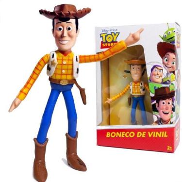Imagem de Boneco do Woody Toy Story na Caixa Braços Articulados 18cm Cowboy Orig
