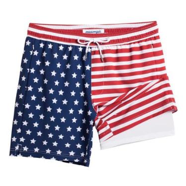 Imagem de Sunga maamgic 2 em 1 7 Polegadas Bandeira Americana