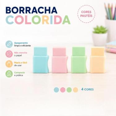 Imagem de Borracha Plástica Com Capa Tons Pasteis - Onda