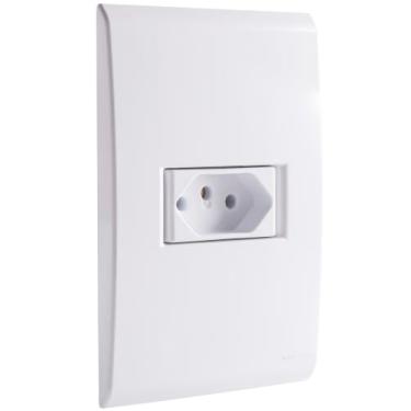 Imagem de Tramontina Conjunto 4x2 com 1 Tomada 2P+T Liz 10 A 250 V Branco