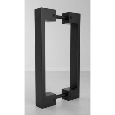 Imagem de Puxador Alumínio Reto 20cm Preto (2 Unidades) - Congratulations Store