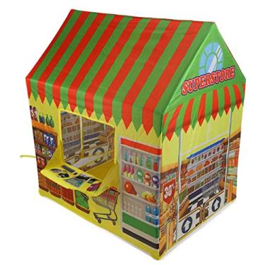 Imagem de Barraca de brincadeira infantil, casinha de criança colorida, lindo desenho animado, tecido amigável para a pele para festa de aniversário para meninos e meninas para casa para atividades