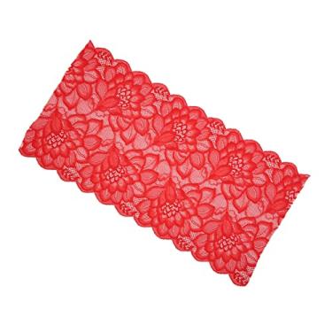 Imagem de Fita de renda artesanal, fita de renda bonita leve durável reutilizável macio confortável para embalagem de presente para roupas de noiva para decoração de bordados(Escarlate)