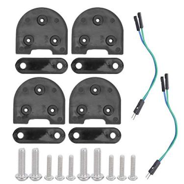 Imagem de Almofada de levantamento do suporte de pé, cabo de luz traseira Gaxeta de suporte profissional para os pés Acessórios para scooters Suporte para pára-lamas de roda, 2Sets M365 / M365 PRO Sc(Preto)