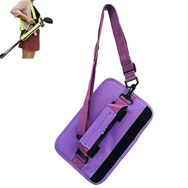 Imagem de Yajun Bolsa de armazenamento leve para taco de golfe, tecido Oxford, organizador de tacos de golfe, acessórios esportivos duráveis, roxo