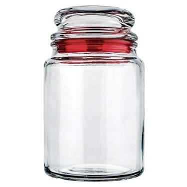 Imagem de Pote de Vidro Hermétivo Multiuso com Tampa 750ml cor Vermelho Ref. VDR1082-VM Euro Home
