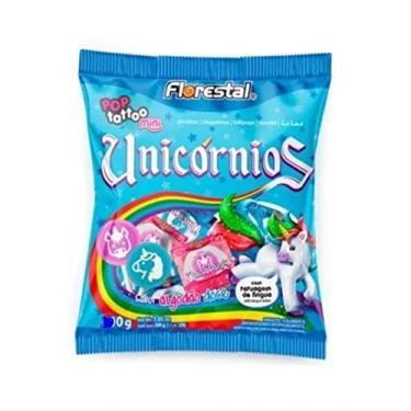 Imagem de Pirulito Duro Tatoo Unicórnios - 50 Unidades