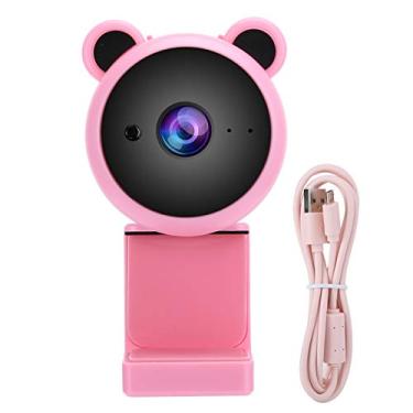 Imagem de cigemay Webcam, webcam com microfone, 1080p para PC laptop (rosa)