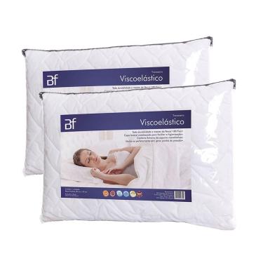 Imagem de Kit 2 Travesseiro Espuma Da Nasa + Capa Percal 180 Fios Com Zíper