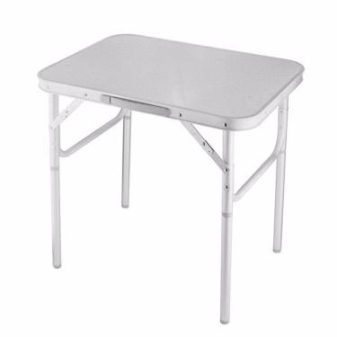 Imagem de Mesa Camping De Alumínio Dobrável Com Tampo Mdf 90x60 Maleta
