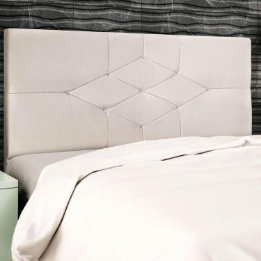 Imagem de Cabeceira Casal King Jbe Camboriú Bege195cm Cama Box 193cm