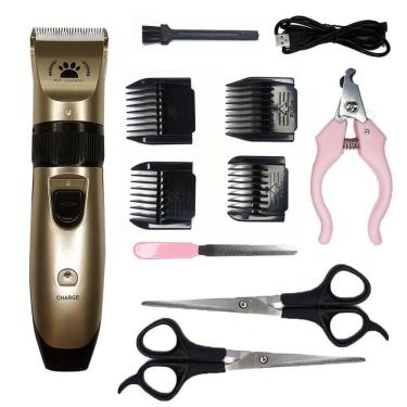 Imagem de Kit Banho Maquina De Tosar Cachorro Gato Cuidado Higiene