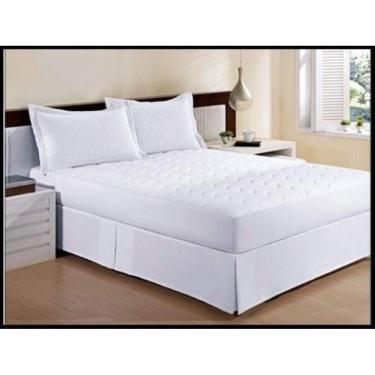 Imagem de Saia Para Cama Box Queen 140 Fios Com Pregas 2,00 M X 1,60 M