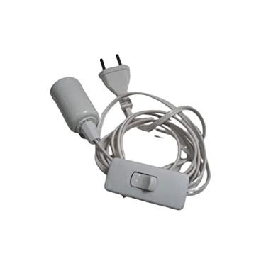 Imagem de Rabicho Abajur 2m Branco Plugue Macho com Soquete Liso