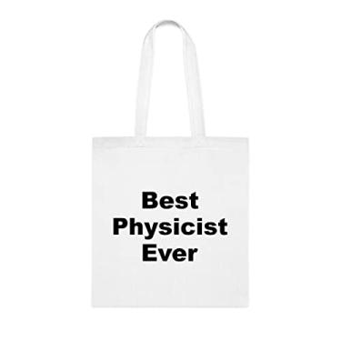 Imagem de Bolsa Tote Physicist, Best Physicist Ever Tote bag, Physicist Gift, Presente para Físico, Bolsa de Ombro Físico, Bolsas Reutilizáveis Físico, Ideia de Presente de Cesta de Aniversário, Branco