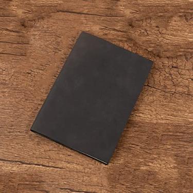 Imagem de Diário de negócios simples A5 bandagem macia para escritório engrossar caderno diário planejador agenda agenda bloco de notas 100 folhas, preto, A5