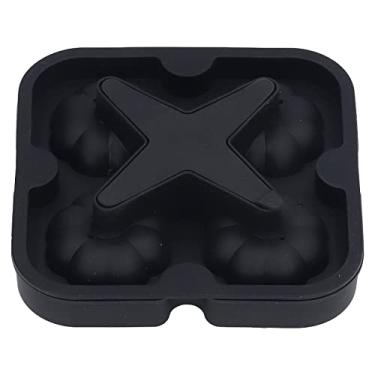 Imagem de Molde de cubo de gelo de abóbora molde de cubo de gelo de silicone grau alimentício molde de cubo de gelo para uísque Preto