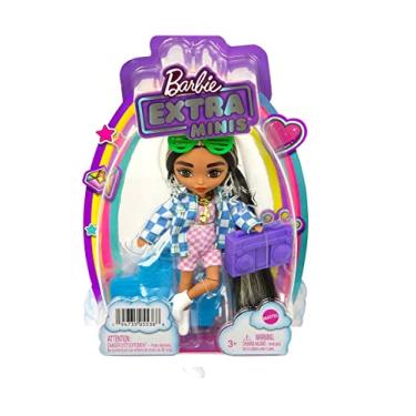 Imagem de Boneca Barbie Extra Mini Roupa Xadrez Mattel - HGP64